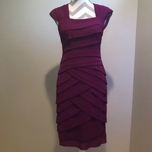 Plum Ruffle Adrianna Pepell Dress